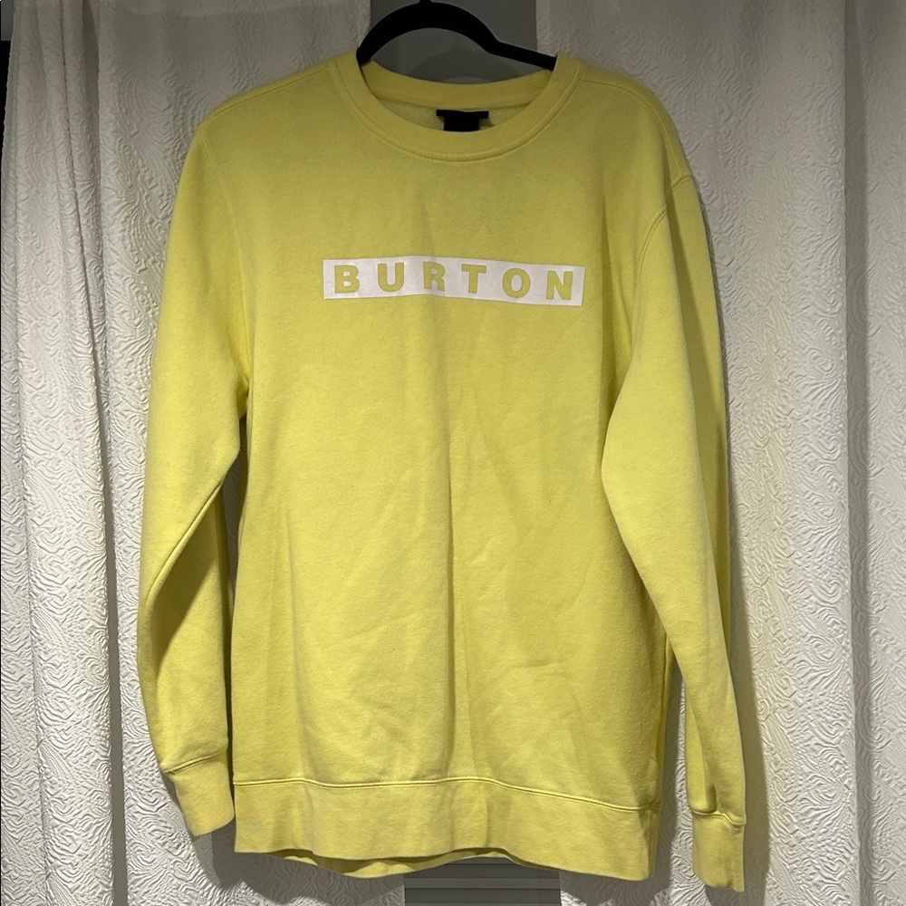 Burton Men's Bright Yellow Crewneck Sweater